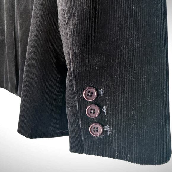 Jenni Kayne Size M Double Button Corduroy Blazer Jacket Dark Blue Classic Preppy - Picture 7 of 13